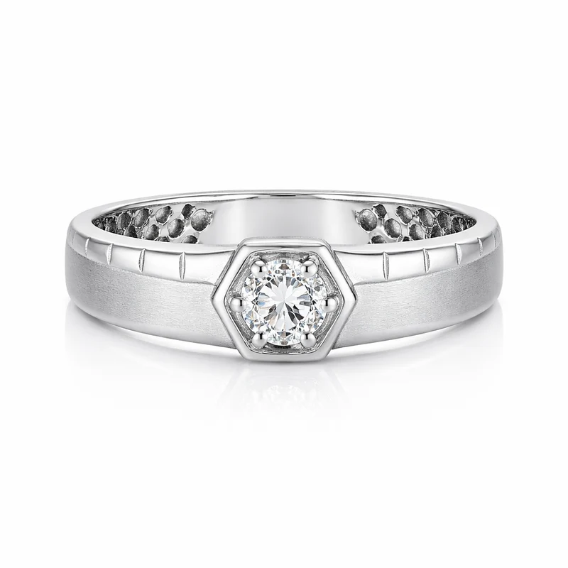 Dawson men's solitaire ring by HATO