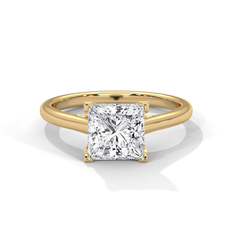 Sitara princess-cut solitaire ring by HATO