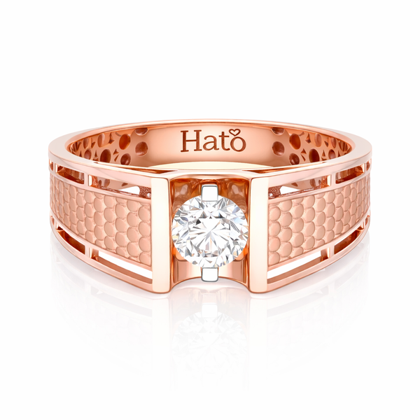 Crestora Mens Solitaire Ring