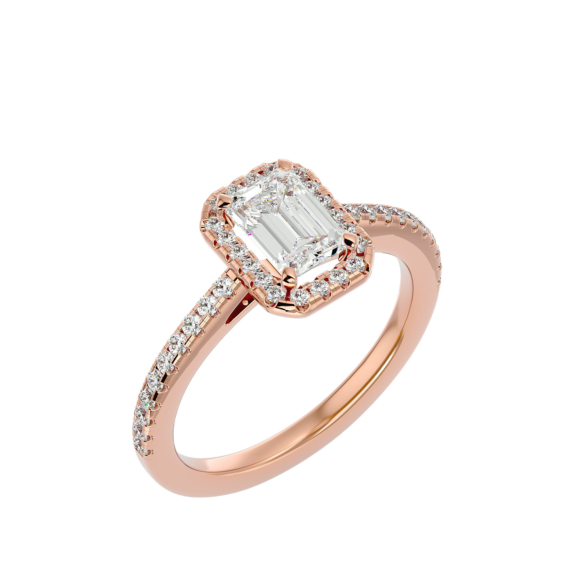 Rosa Halo Ring